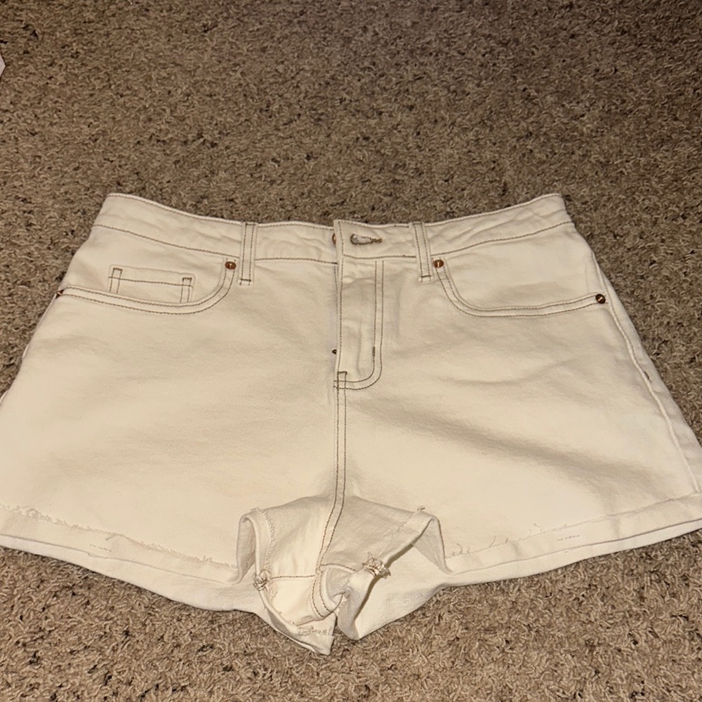 Women's White Denim Shorts